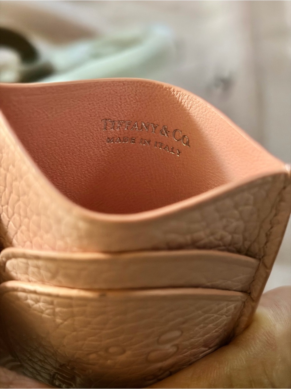 Coach Lara Mini Suede Satchel with Tiffany&Co Pink Leather Card Holder & Charm - Picture 8 of 10
